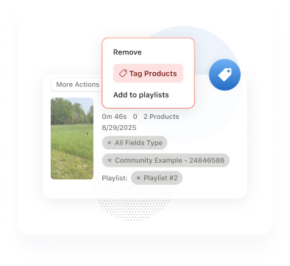 Tag products in videos