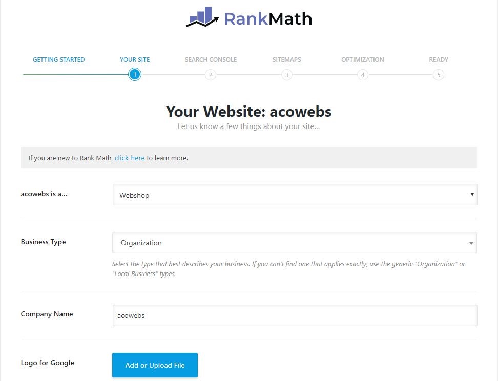 rankmath user interface