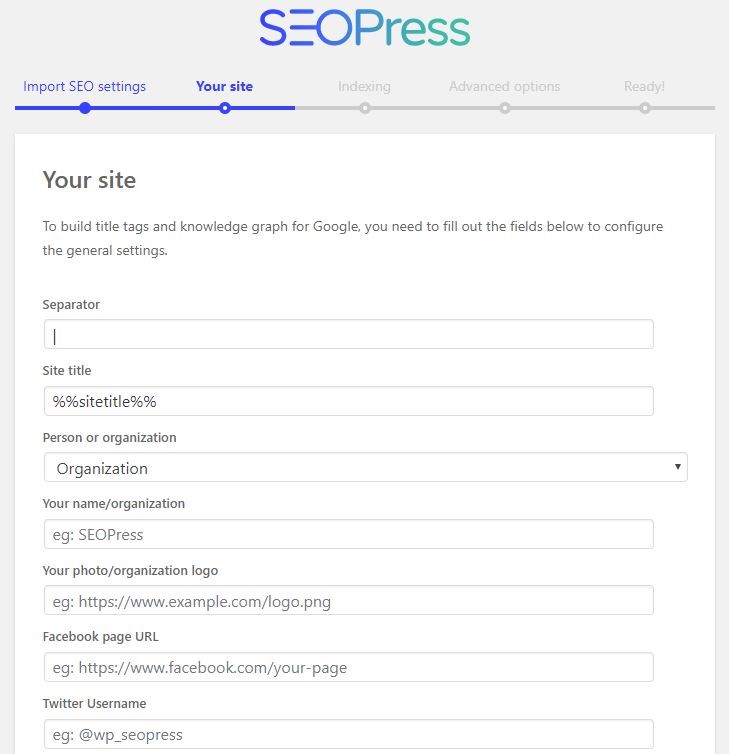 seopress user interface