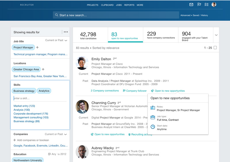 linkedin recruiting statistics 2014