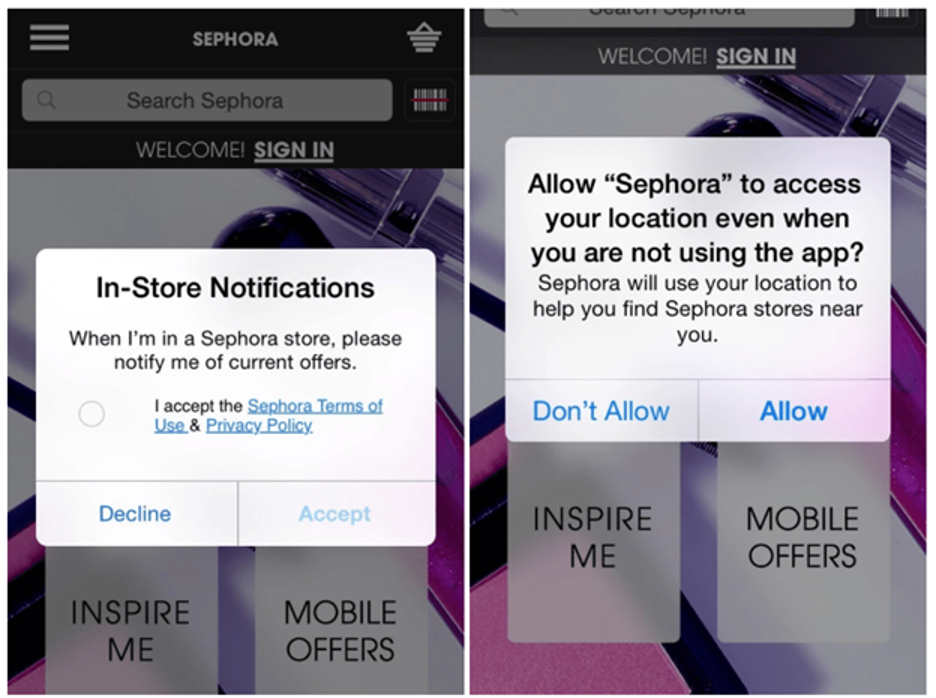 sephora-geofencing