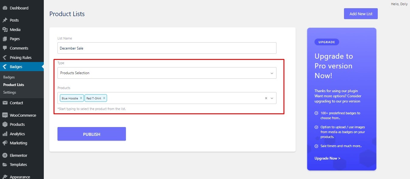 using-product-selection