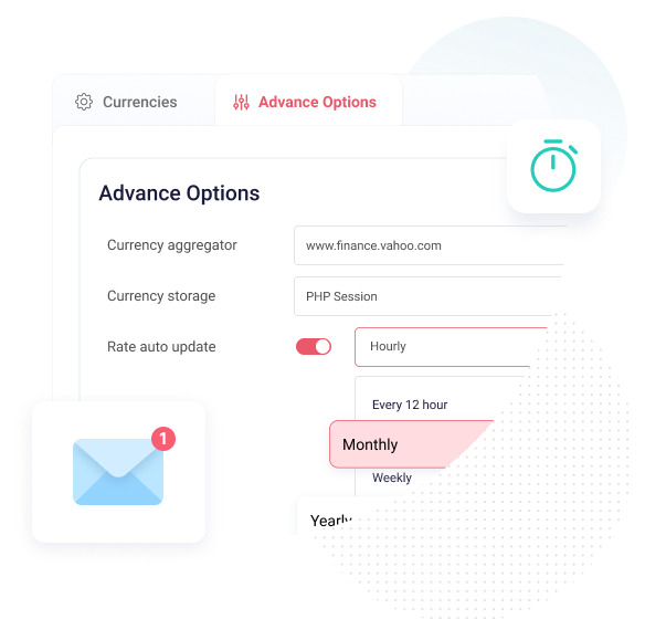 WooCommerce Currency Switcher - Auto and Manual update exchange rates