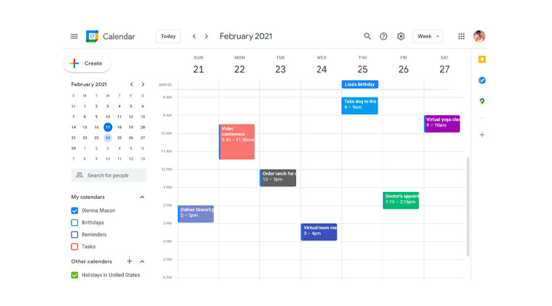 Google Calendar Schedule 