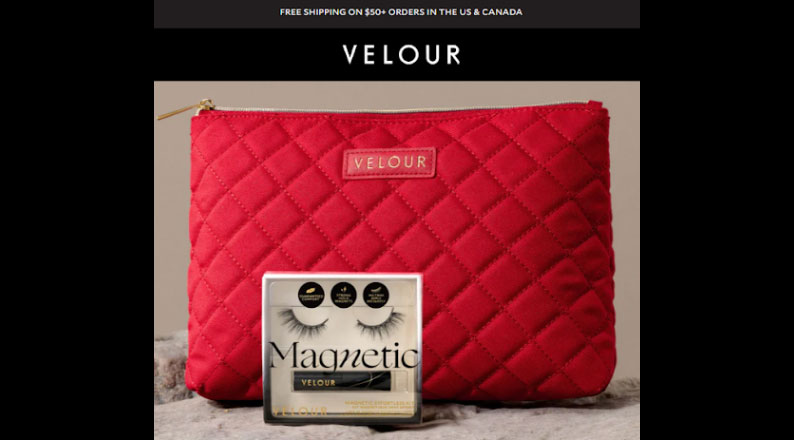 Velour’s Free Shipping on Orders Above $50