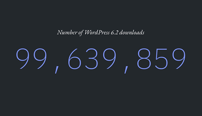 number of wordpress 6.2 downloads