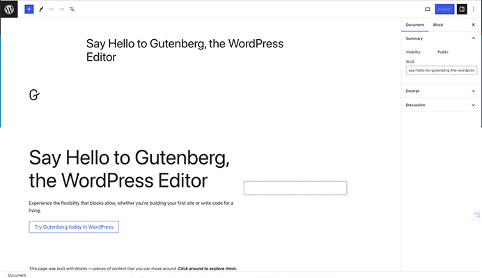 gutenberg wordpress editor