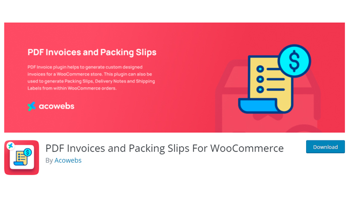 pdf invoices and packing slips plugin