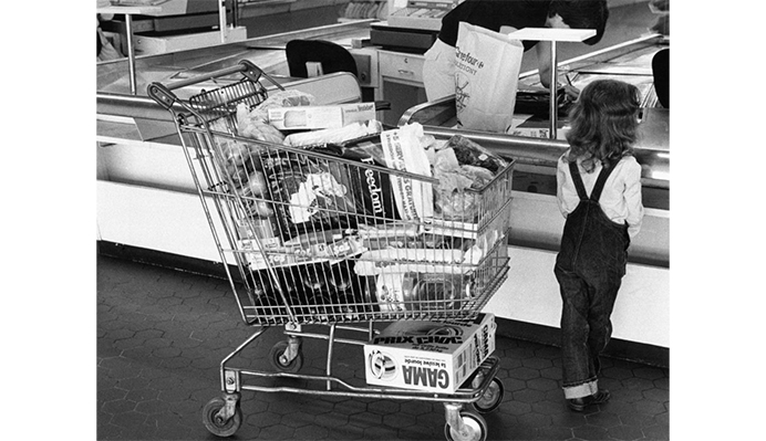 shopping cart in 1950