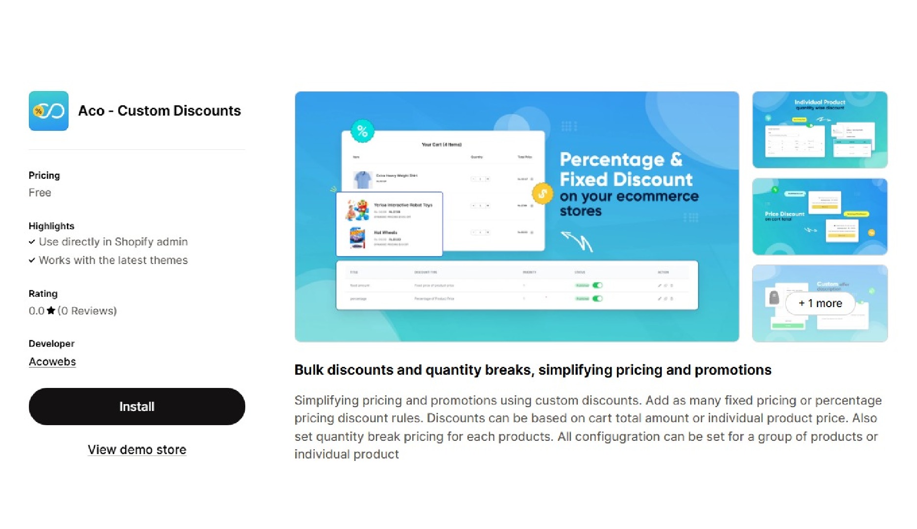 Aco ‑ Custom Discounts