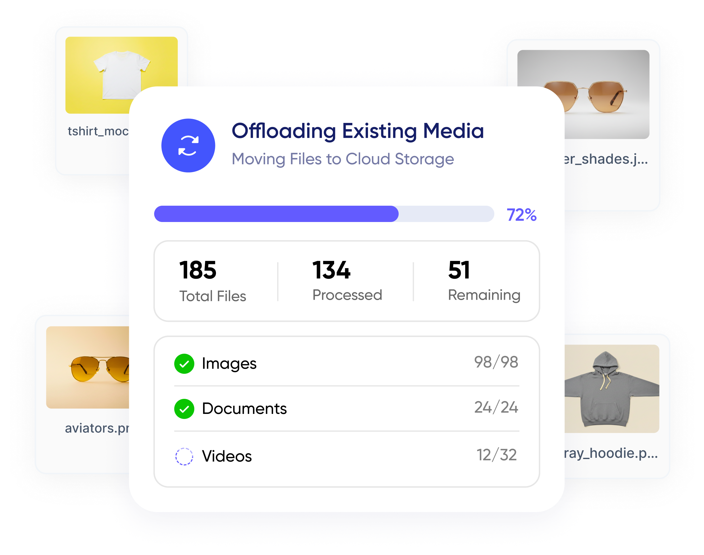 Offload Media – Cloud Storage - <b>Offload Existing Media</b>