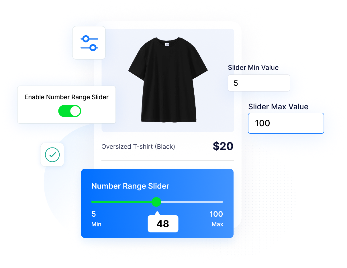 Woocommerce Custom Product Addons - Number Range Slider