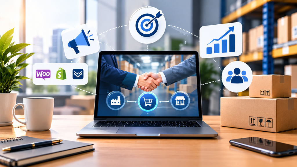 B2B ecommerce marketing strategy illustration