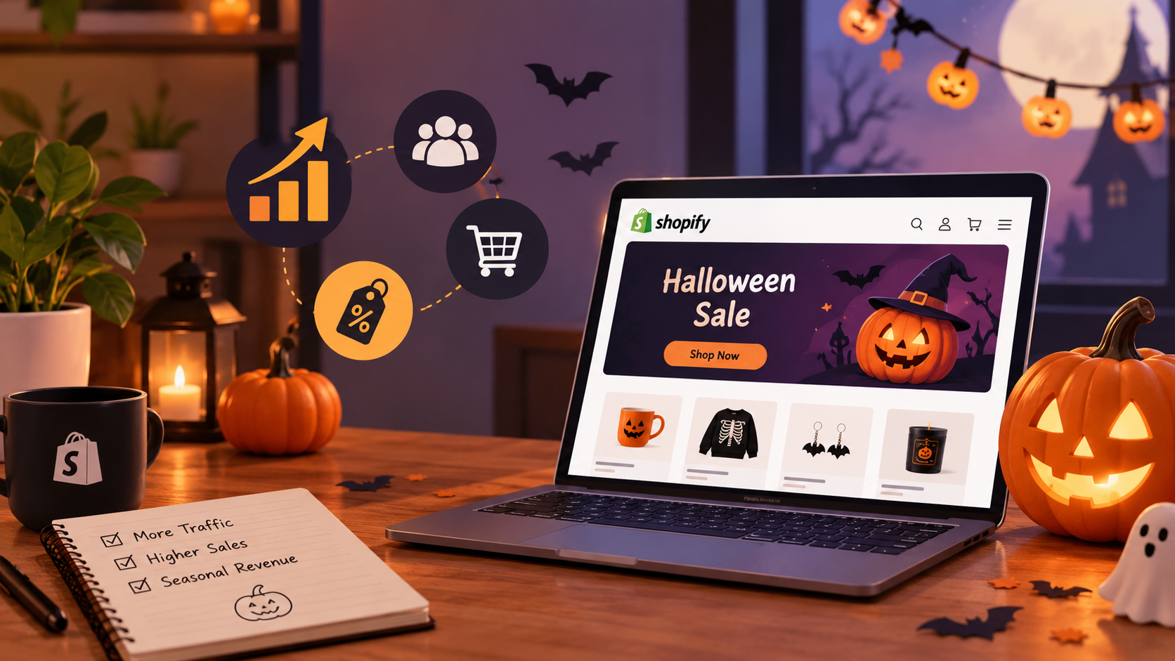 Halloween-themed Shopify store.